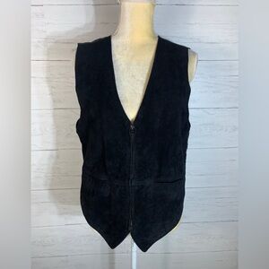 Original Russ Sport Company Leather Vest Black size M